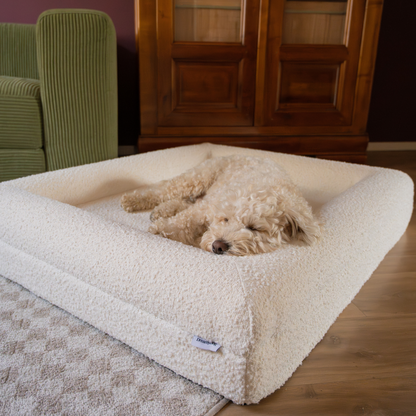 Orthopedic Dog Bed - White Bouclé