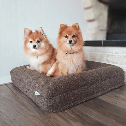 Orthopedisch hondenkussen - Bouclé Choco Bruin - Dreamydog - Hondenkussen
