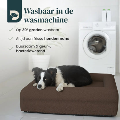 Orthopedisch hondenkussen - Bouclé Choco Bruin - Dreamydog - Hondenkussen