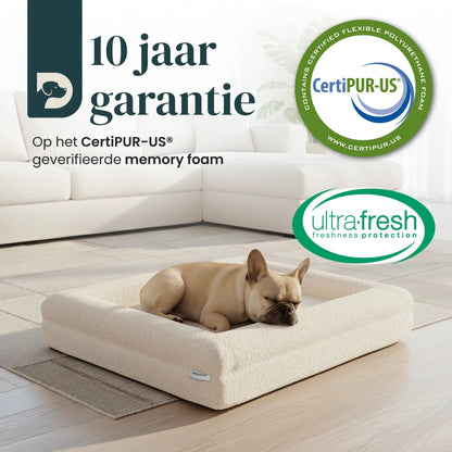 Orthopedisch hondenkussen - Bouclé Wit - Dreamydog - Hondenkussen